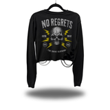 NO REGRETS ROAD RASH CROP LONG SLEEVE TEE