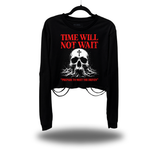 TIME NOT WAIT ROAD RASH CROP LONG SLEEVE TEE