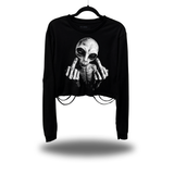 FU ALIEN ROAD RASH CROP LONG SLEEVE TEE