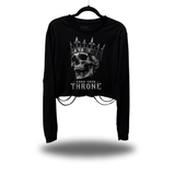 YOUR THRONE ROAD RASH CROP LONG SLEEVE TEE