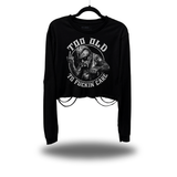 TOO OLD ROAD RASH CROP LONG SLEEVE TEE