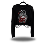 TO DEATH ROAD RASH CROP LONG SLEEVE TEE