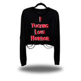 HORROR LOVE ROAD RASH CROP LONG SLEEVE TEE