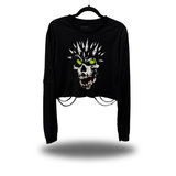 HOLLOW KING ROAD RASH CROP LONG SLEEVE TEE