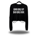 BAD GIRLS ROAD RASH CROP LONG SLEEVE TEE