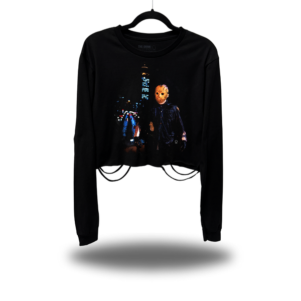 80'S JASON ROAD RASH CROP LONG SLEEVE TEE
