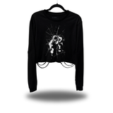 SHATTERED ROAD RASH CROP LONG SLEEVE TEE