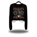 HELL RIDE ROAD RASH CROP LONG SLEEVE TEE