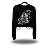 SKETCHY DRIVE ROAD RASH CROP LONG SLEEVE TEE