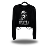 BATTLE DEATH ROAD RASH CROP LONG SLEEVE TEE