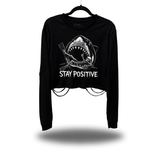 STAY POSITIVE ROAD RASH CROP LONG SLEEVE TEE