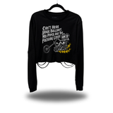 CAN'T HEAR ROAD RASH CROP LONG SLEEVE TEE