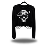SATURN SKULL ROAD RASH CROP LONG SLEEVE TEE