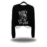 MY VIBE ROAD RASH CROP LONG SLEEVE TEE
