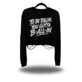 BALLIN ROAD RASH CROP LONG SLEEVE TEE