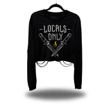LOCALS ONLY ROAD RASH CROP LONG SLEEVE TEE