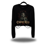 KILLS STATUE ROAD RASH CROP LONG SLEEVE TEE