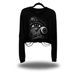 EYE WARP ROAD RASH CROP LONG SLEEVE TEE