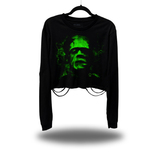 GREEN FRANK ROAD RASH CROP LONG SLEEVE TEE