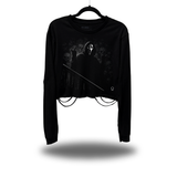 FU SCREAM ROAD RASH CROP LONG SLEEVE TEE