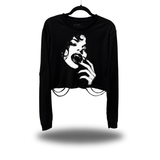 KISS OF DEATH ROAD RASH CROP LONG SLEEVE TEE