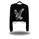 FREE SPIRIT ROAD RASH CROP LONG SLEEVE TEE