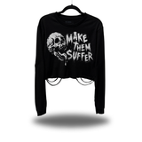 MAKE SUFFER ROAD RASH CROP LONG SLEEVE TEE
