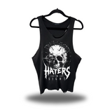 HATERS IN SIGHT SCOOP NECK STRINGER TANK TOP