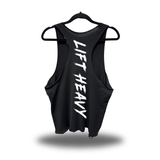 LIFT HEAVY SCOOP NECK STRINGER TANK TOP