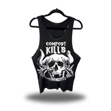 COMFORT SKULL SCOOP NECK STRINGER TANK TOP