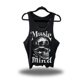 MUSIC MIND SCOOP NECK STRINGER TANK TOP