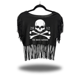 CROSSBONE WESTERN FRINGE CROP TOP