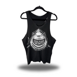 SHARK ATTACK SCOOP NECK STRINGER TANK TOP