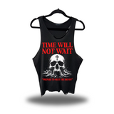 TIME NOT WAIT SCOOP NECK STRINGER TANK TOP