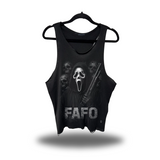 FAFO SCREAM SCOOP NECK STRINGER TANK TOP