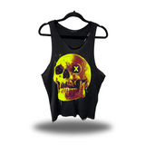 X SKULL SCOOP NECK STRINGER TANK TOP