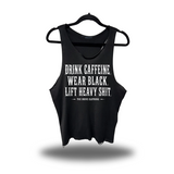 WEAR BLACK SCOOP NECK STRINGER TANK TOP