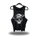 SATURN SKULL SCOOP NECK STRINGER TANK TOP