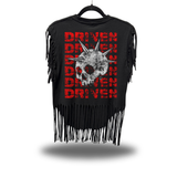 DRIVEN PUNK WESTERN FRINGE BLACK TEE