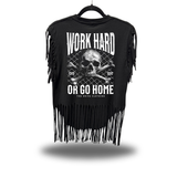 GO HOME WESTERN FRINGE BLACK TEE