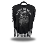 GRUMPY WESTERN FRINGE BLACK TEE