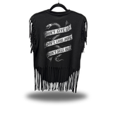 SELL OUT WESTERN FRINGE BLACK TEE