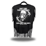 CHALLENGE LIMITS WESTERN FRINGE BLACK TEE