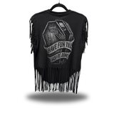 HAVE FUN WESTERN FRINGE BLACK TEE