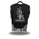 COMFORT SWORD WESTERN FRINGE BLACK TEE