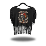 DIE LAST WESTERN FRINGE CROP TOP