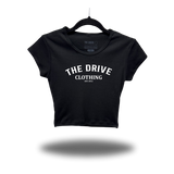 THE DRIVE CAP SLEEVE BABY RIB CROP TOP