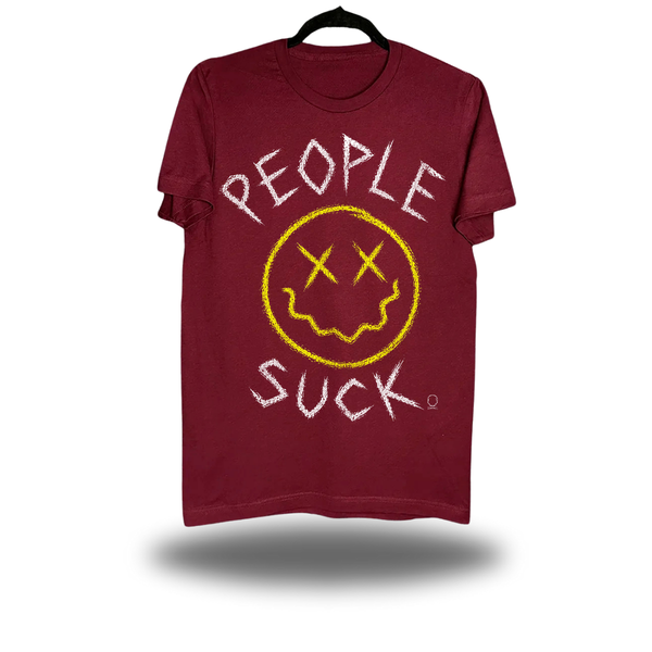 PEOPLE SUCK MAROON CLASSIC TEE