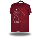 GOOD VS EVIL MAROON CLASSIC TEE