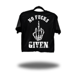 NO FUCKS GIVEN CROP TOP *WHITE*